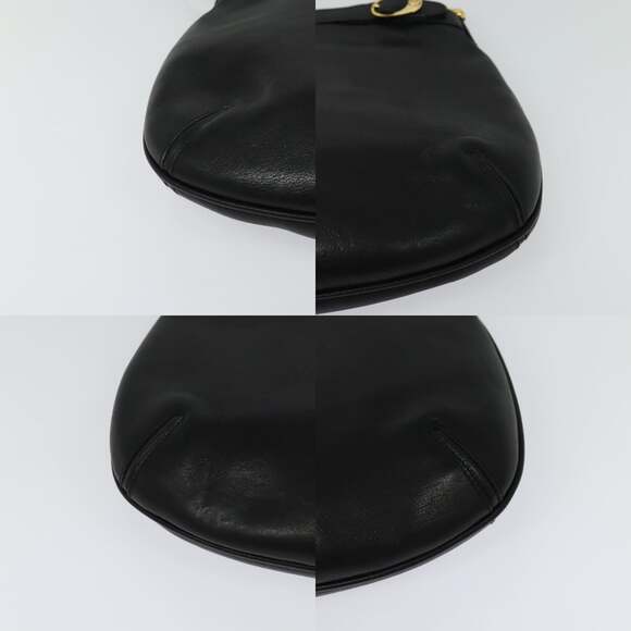 GUCCI Shoulder Bag Leather Black Gold - Picture 10 of 12